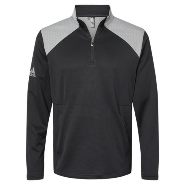 Men's Textured Mixed Media Quarter-Zip Pullover Thumbnail