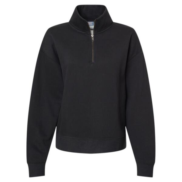Women's Sueded Fleece Quarter-Zip Sweatshirt Thumbnail
