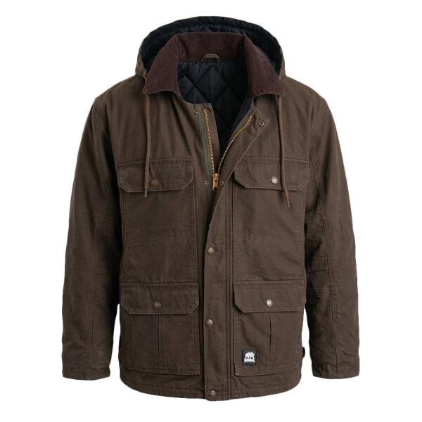 Men's Heartland Washed Duck Zip-Off Hooded Coat Thumbnail