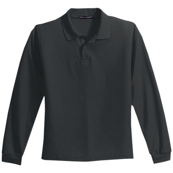 Youth Long Sleeve Silk Touch Polo Thumbnail