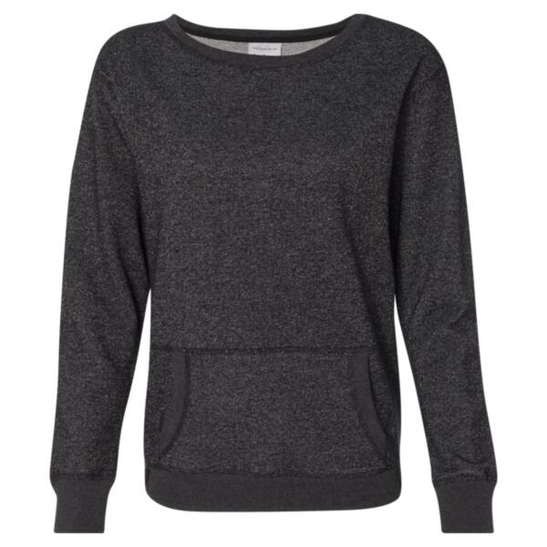 Women’s Glitter French Terry Wide Neck Sweatshirt Thumbnail