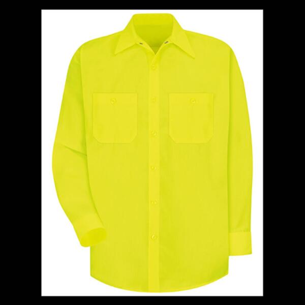Men's Tall Enhanced Visibility Long Sleeve Work Shirt Thumbnail