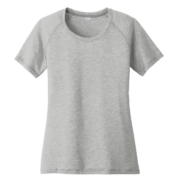 Women's PosiCharge ® Tri Blend Wicking Scoop Neck Raglan Tee Thumbnail
