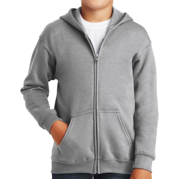 Youth Heavy Blend Full Zip Hooded Sweatshirt Thumbnail